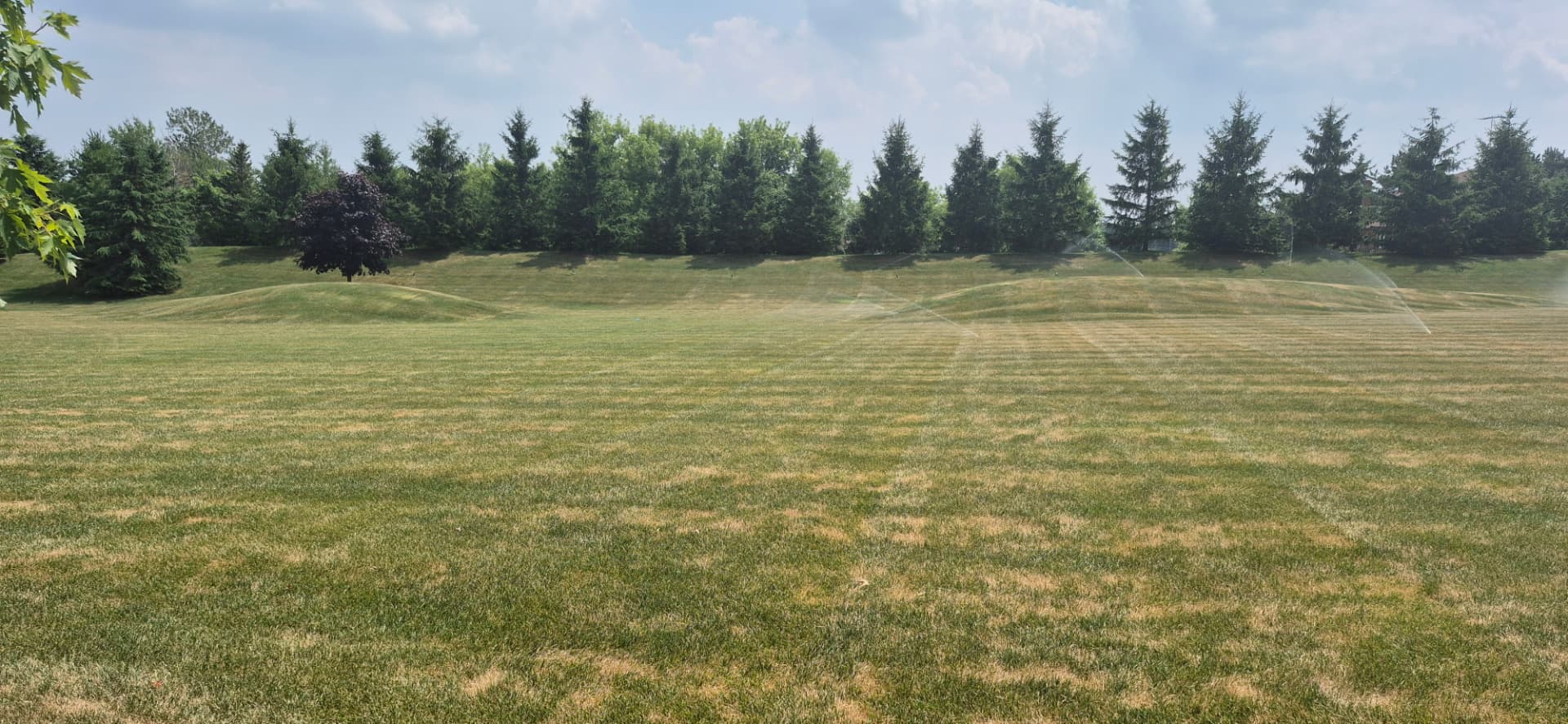 Large Green Spaces lawn sprinkler project by HiGreenWall